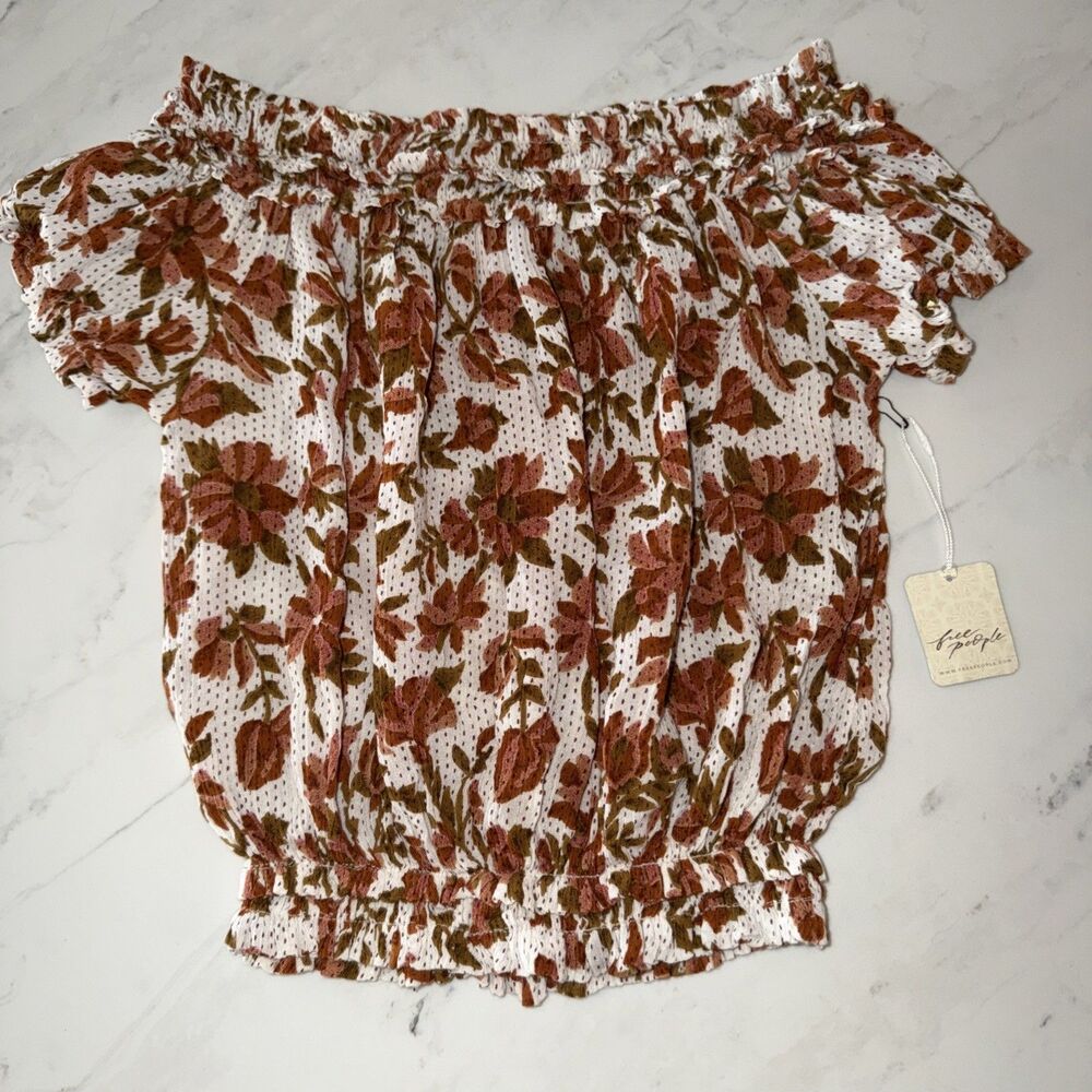 Boho  70s Cottagecore Fairy Romantic Vintage-Inspired Free People Suki Top S NWT - Picture 4 of 6